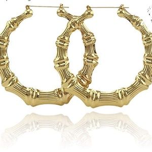 Bamboo Earrings ( Gold Tone)